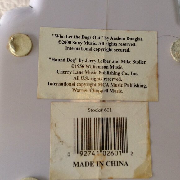 VTG 1991 Talking Dog Treat Jar; Works! Missing Battery Cover; Sings/Talks, Hound - Picture 7 of 7